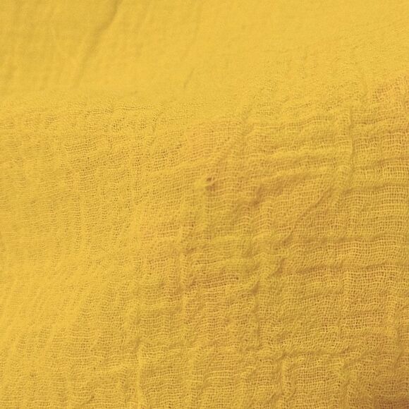 Eileen Fisher Women's OS Solid Yellow Sleeve Fringe Shawl Made in Italy - Picture 9 of 10